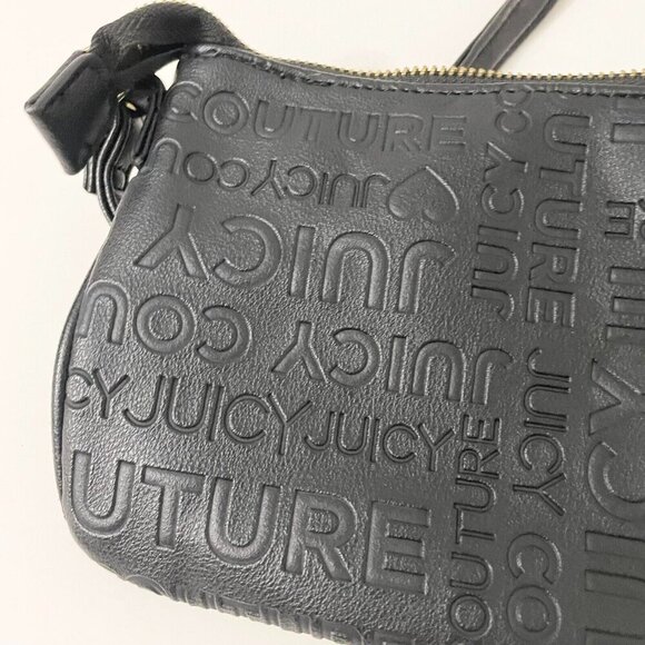 Juicy Couture Small Bag Crossbody Purse Debossed Faux Leather Shoulder Bag Flaws - Picture 6 of 16